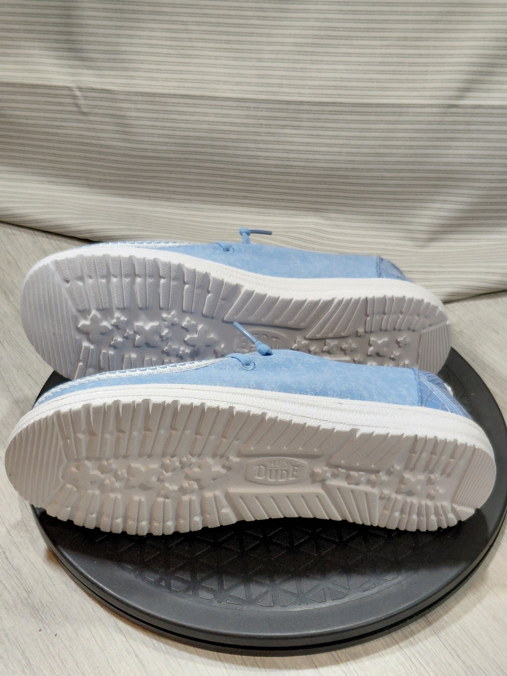 NWT Hey Dude Womens Wendy Surf Wash Blue White Denim Canvas Casual Comfort W8 - Picture 11 of 16